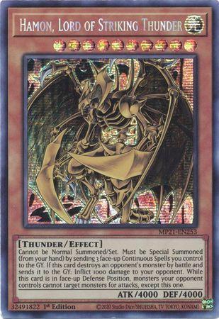 Hamon, Lord of Striking Thunder [MP21-EN253] Prismatic Secret Rare | Clutch Gaming