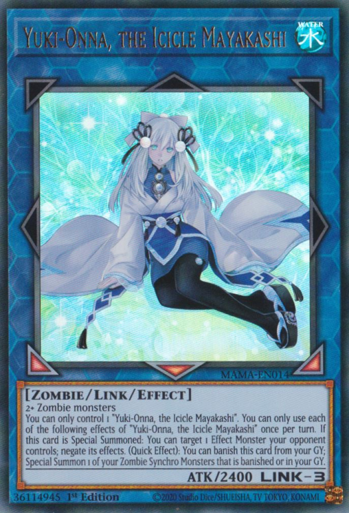 Yuki-Onna, the Icicle Mayakashi [MAMA-EN014] Ultra Rare | Clutch Gaming