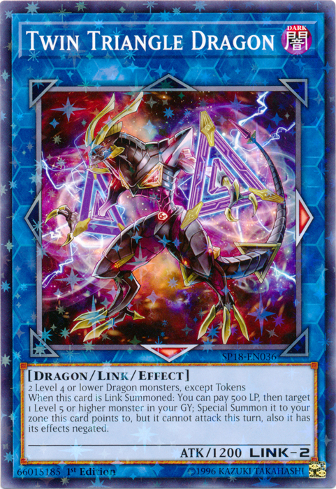 Twin Triangle Dragon [SP18-EN036] Starfoil Rare | Clutch Gaming