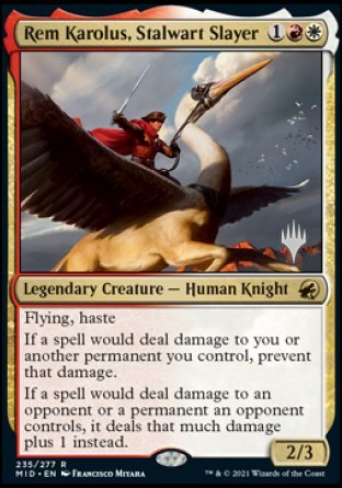 Rem Karolus, Stalwart Slayer (Promo Pack) [Innistrad: Midnight Hunt Promos] | Clutch Gaming