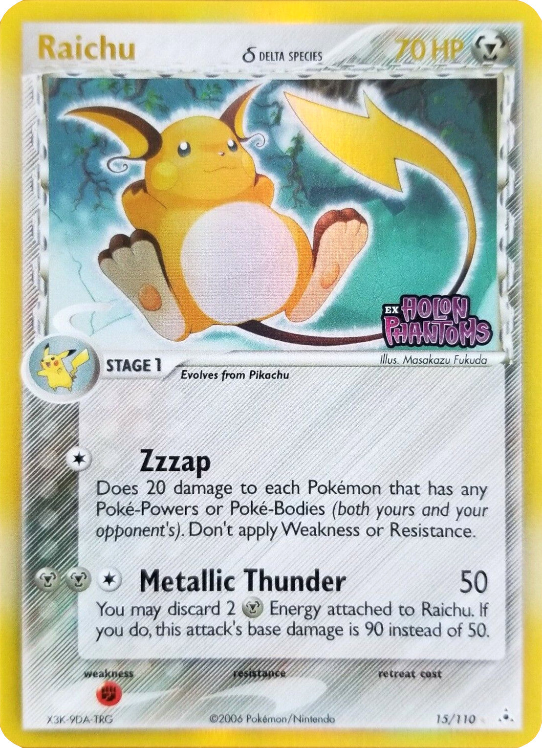 Raichu (15/110) (Delta Species) (Stamped) [EX: Holon Phantoms] | Clutch Gaming