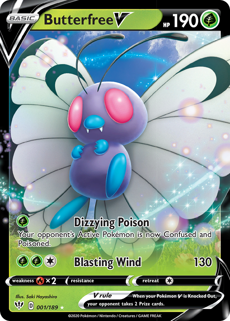 Butterfree V (001/189) [Sword & Shield: Darkness Ablaze] | Clutch Gaming