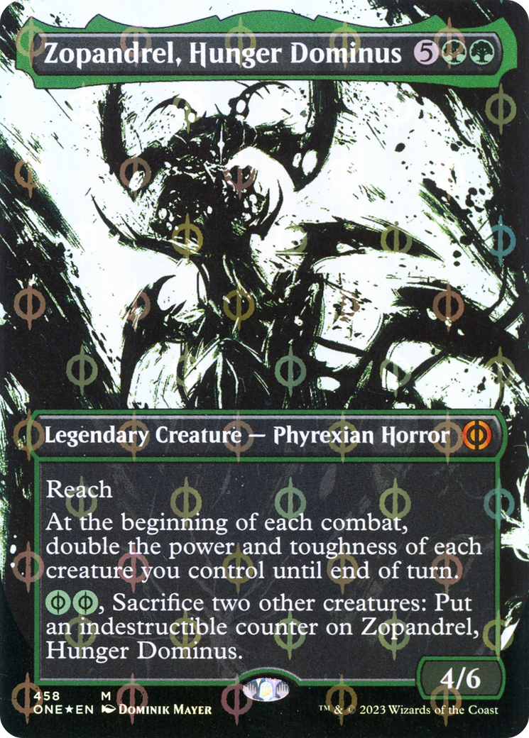 Zopandrel, Hunger Dominus (Borderless Ichor Step-and-Compleat Foil) [Phyrexia: All Will Be One] | Clutch Gaming