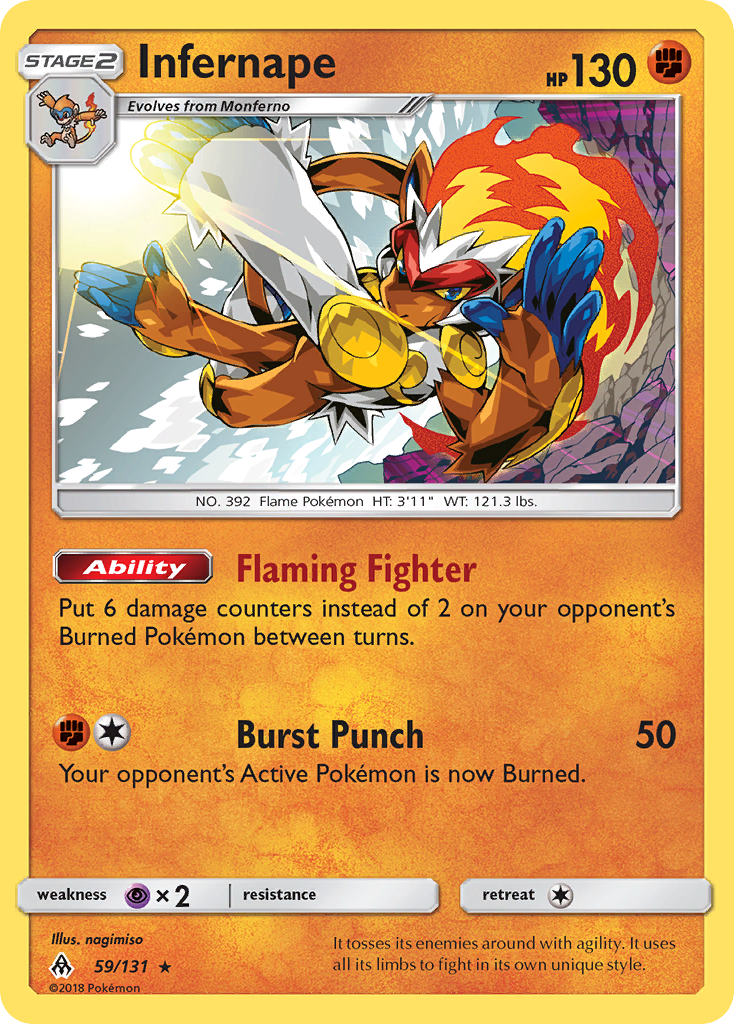 Infernape (59/131) [Sun & Moon: Forbidden Light] | Clutch Gaming