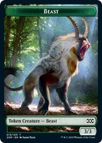 Beast // Treasure Double-Sided Token [Double Masters Tokens] | Clutch Gaming