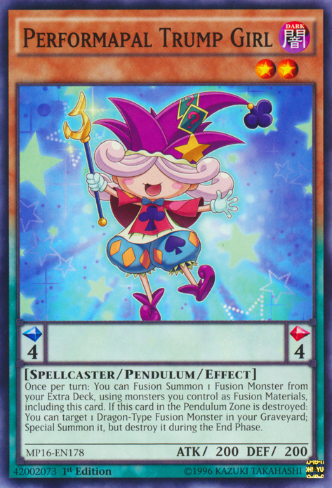 Performapal Trump Girl [MP16-EN178] Common | Clutch Gaming