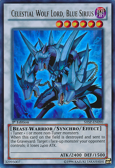 Celestial Wolf Lord, Blue Sirius [SHSP-EN090] Ultra Rare | Clutch Gaming