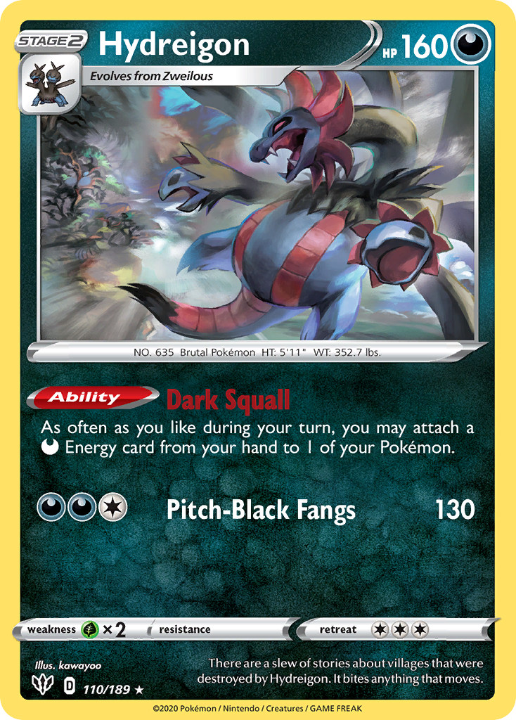 Hydreigon (110/189) [Sword & Shield: Darkness Ablaze] | Clutch Gaming