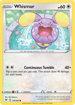 Whismur (135/185) [Sword & Shield: Vivid Voltage] | Clutch Gaming