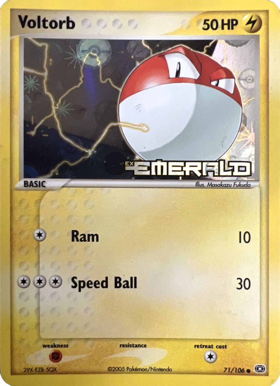 Voltorb (71/106) (Stamped) [EX: Emerald] | Clutch Gaming