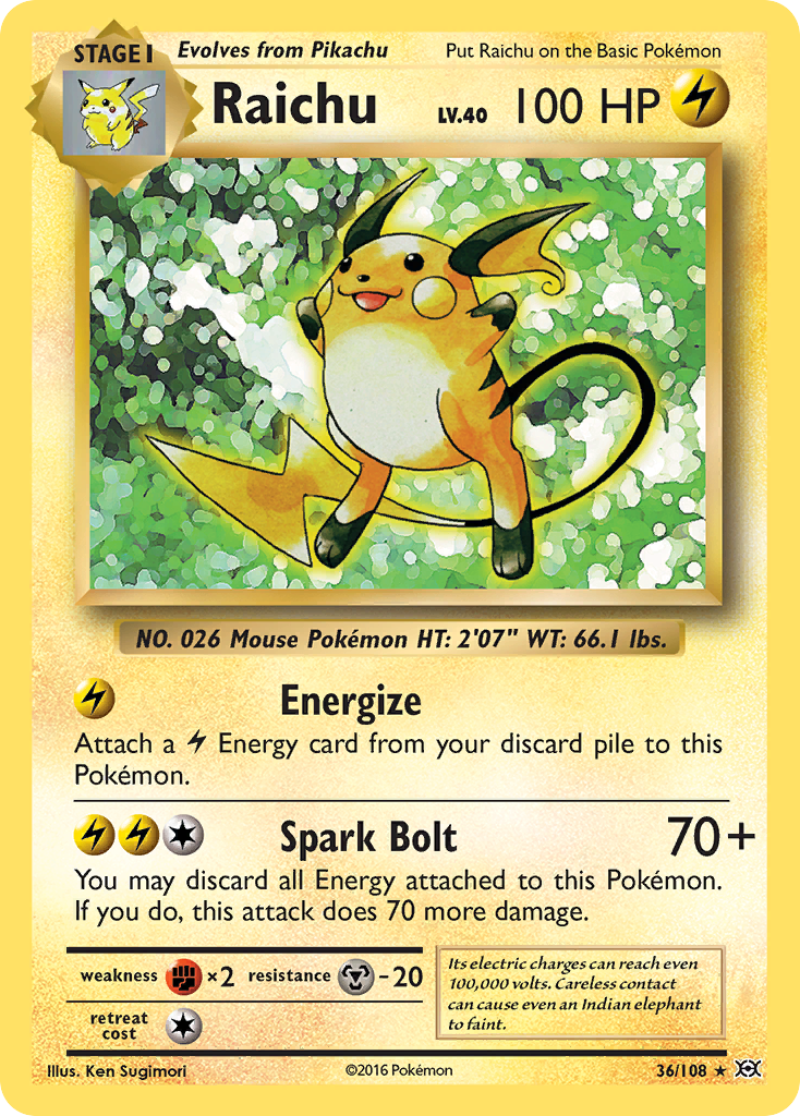 Raichu (36/108) [XY: Evolutions] | Clutch Gaming