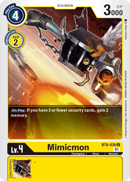 Mimicmon [BT6-036] [Double Diamond] | Clutch Gaming