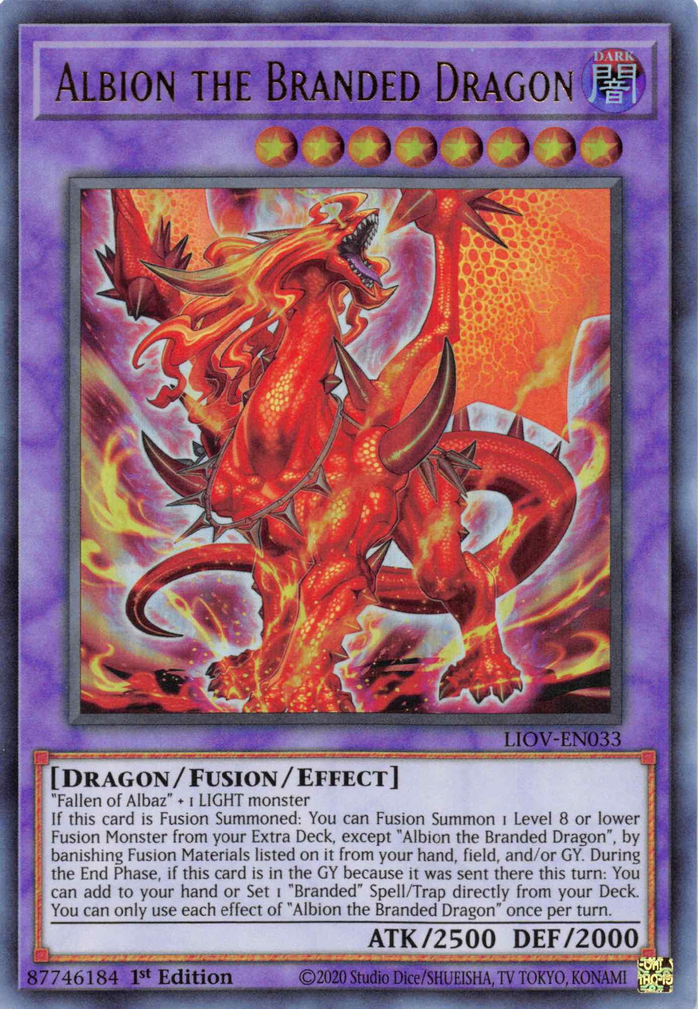 Albion the Branded Dragon [LIOV-EN033] Ultra Rare | Clutch Gaming