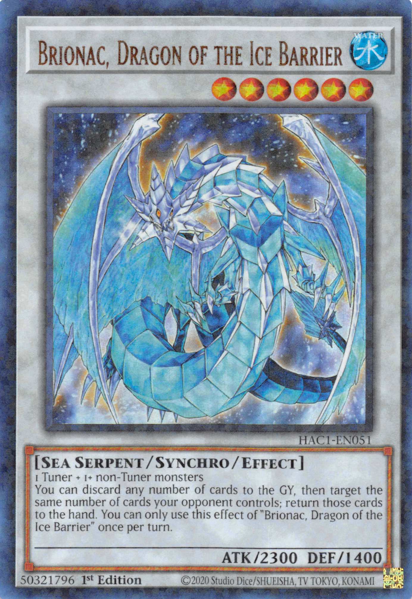 Brionac, Dragon of the Ice Barrier (Duel Terminal) [HAC1-EN051] Parallel Rare | Clutch Gaming