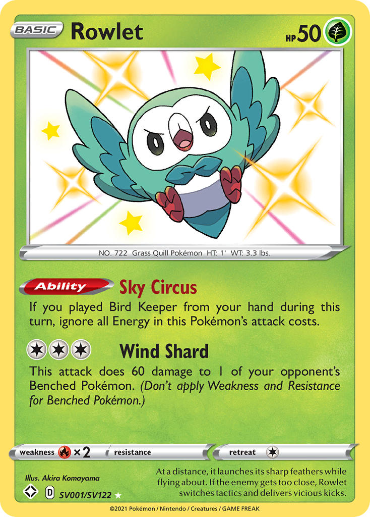 Rowlet (SV001/SV122) [Sword & Shield: Shining Fates] | Clutch Gaming