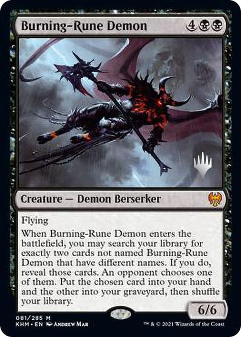 Burning-Rune Demon (Promo Pack) [Kaldheim Promos] | Clutch Gaming