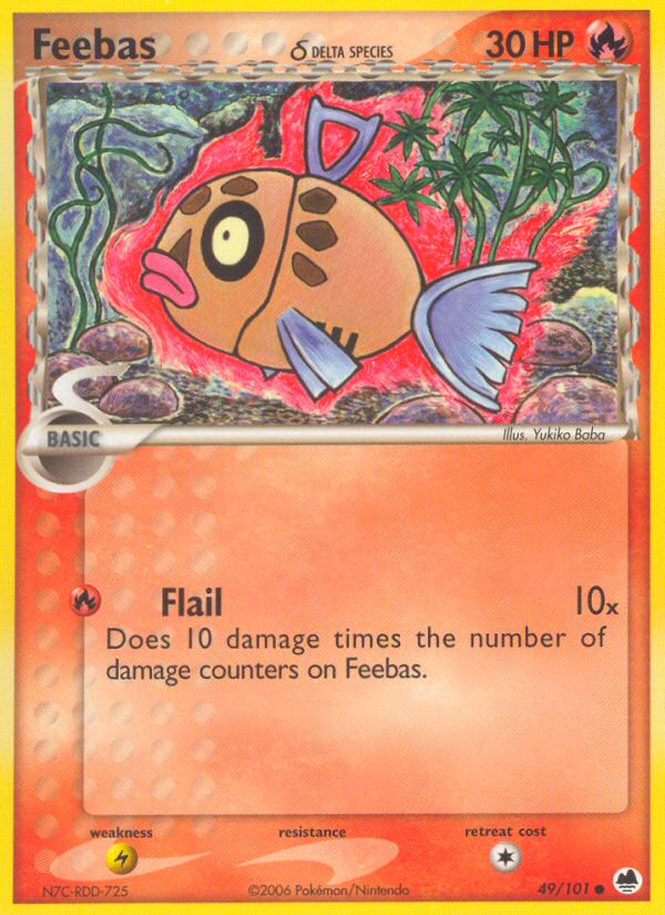 Feebas (49/101) (Delta Species) [EX: Dragon Frontiers] | Clutch Gaming