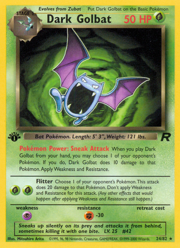 Dark Golbat (24/82) [Team Rocket 1st Edition] | Clutch Gaming