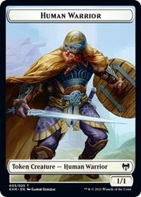 Human Warrior // Kaya, the Inexorable Emblem Double-Sided Token [Kaldheim Tokens] | Clutch Gaming