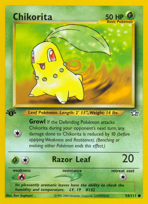 Chikorita (54/111) [Neo Genesis 1st Edition] | Clutch Gaming