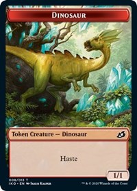 Dinosaur // Human Soldier (003) Double-Sided Token [Ikoria: Lair of Behemoths Tokens] | Clutch Gaming