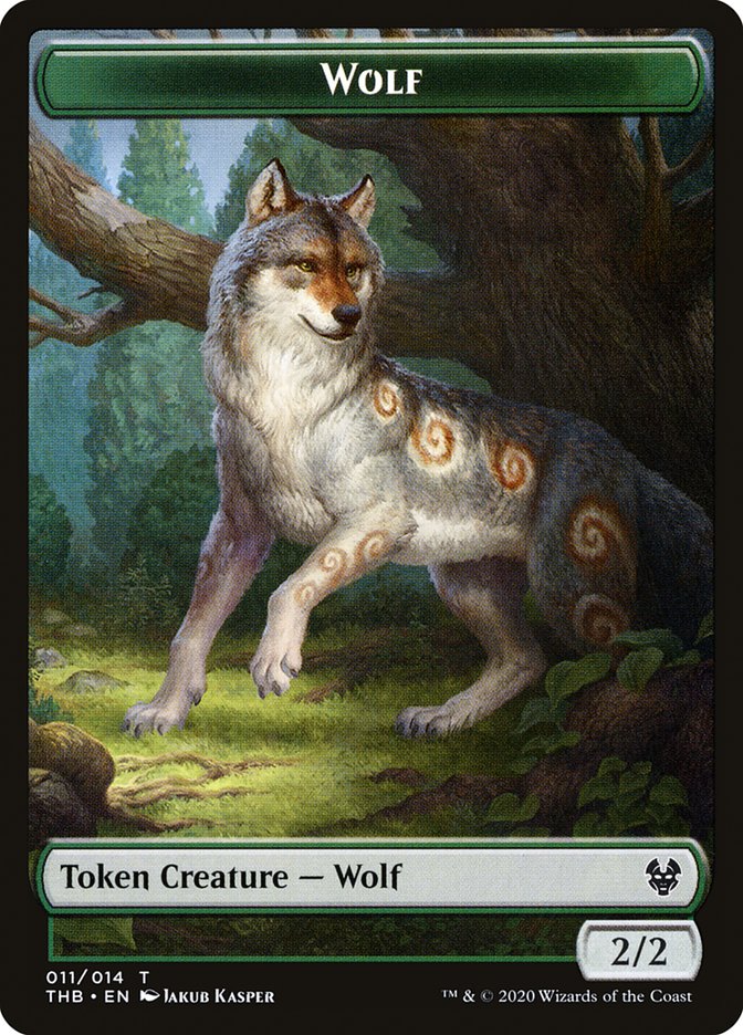 Satyr // Wolf Double-Sided Token [Theros Beyond Death Tokens] | Clutch Gaming