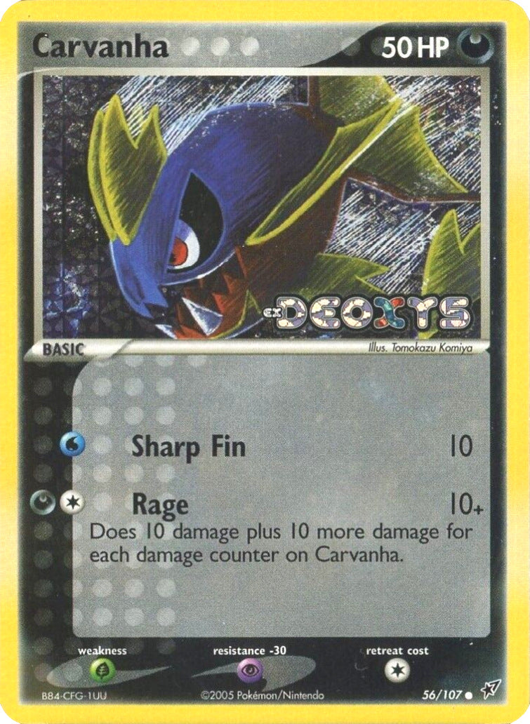 Carvanha (56/107) (Stamped) [EX: Deoxys] | Clutch Gaming