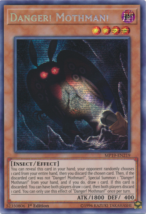 Danger! Mothman! [MP19-EN219] Prismatic Secret Rare | Clutch Gaming