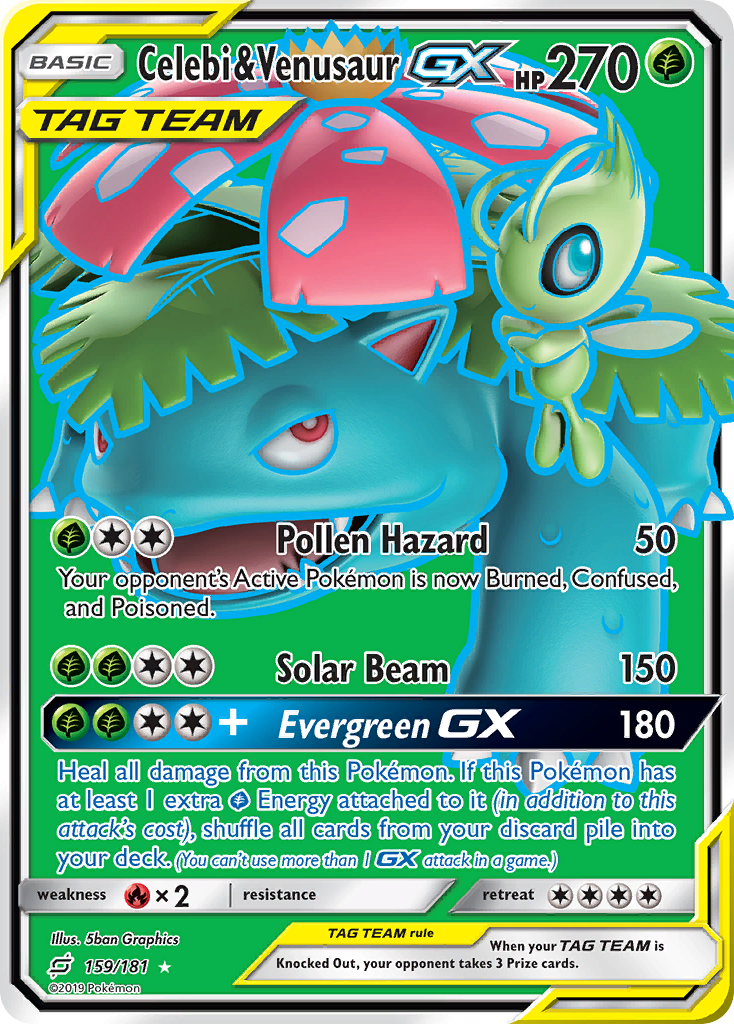 Celebi & Venusaur GX (159/181) [Sun & Moon: Team Up] | Clutch Gaming