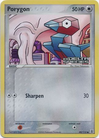 Porygon (80/113) (Stamped) [EX: Delta Species] | Clutch Gaming