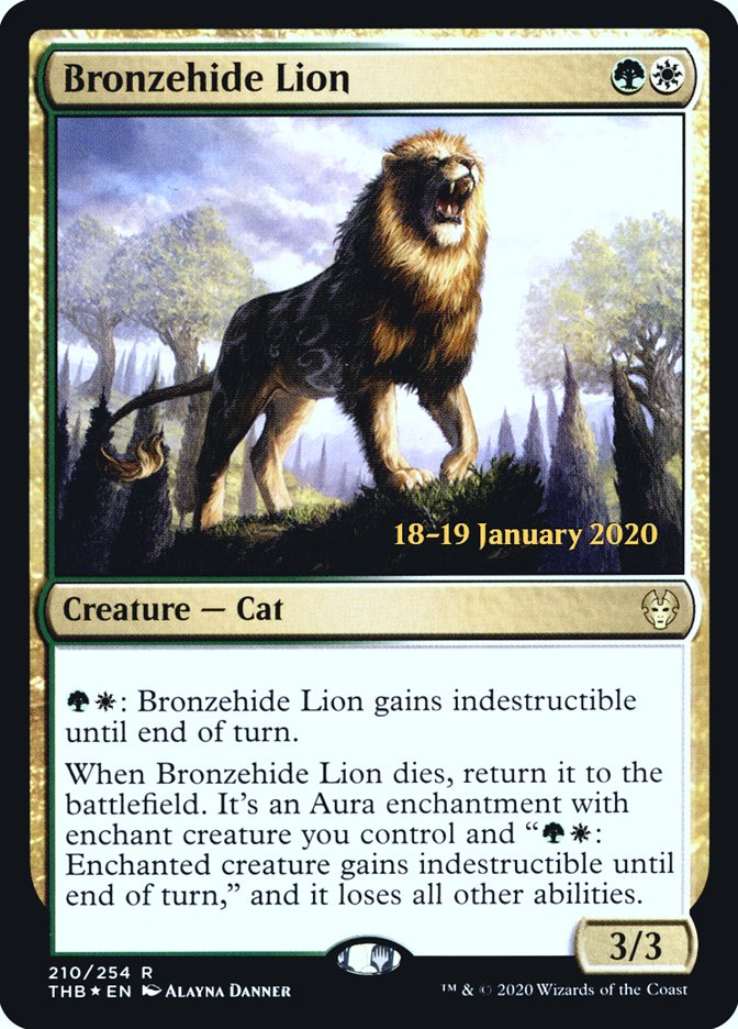 Bronzehide Lion [Theros Beyond Death Prerelease Promos] | Clutch Gaming