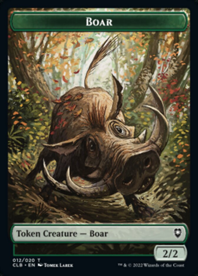 Treasure // Boar Double-Sided Token [Commander Legends: Battle for Baldur's Gate Tokens] | Clutch Gaming