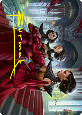 Olivia's Attendants Art Card (Gold-Stamped Signature) [Innistrad: Crimson Vow Art Series] | Clutch Gaming