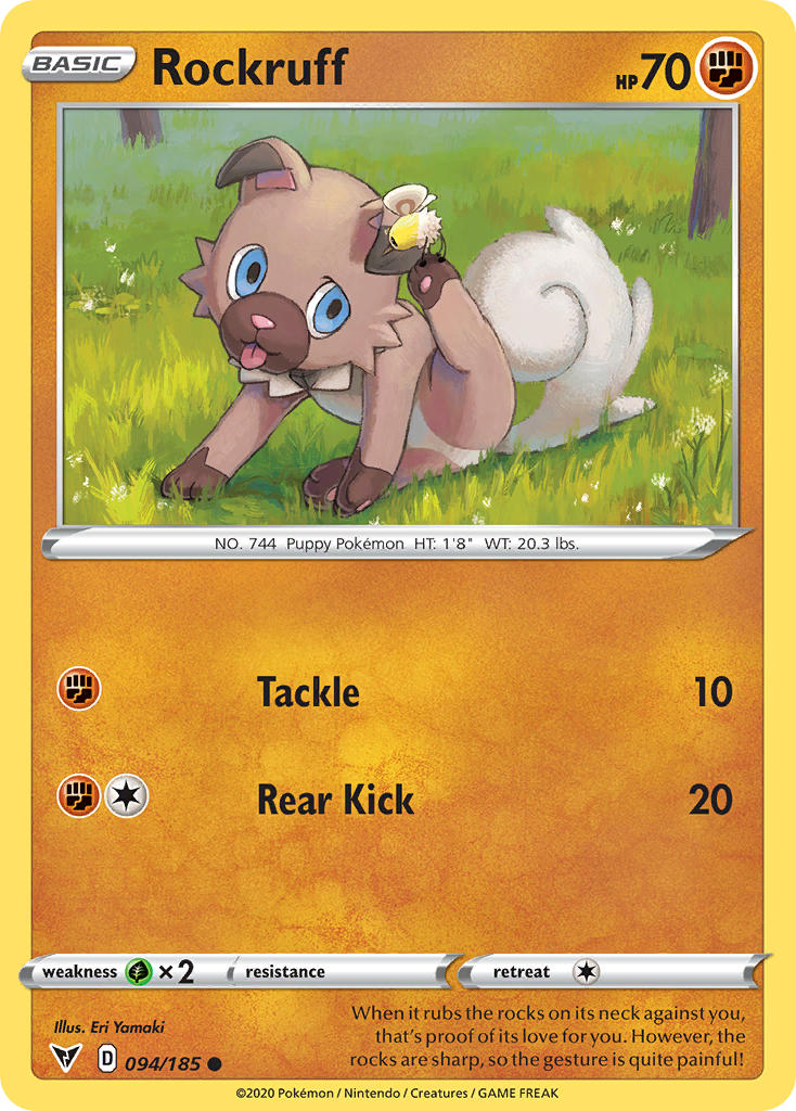 Rockruff (094/185) [Sword & Shield: Vivid Voltage] | Clutch Gaming