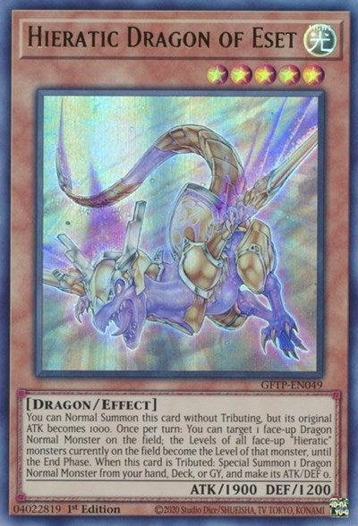 Hieratic Dragon of Eset [GFTP-EN049] Ultra Rare | Clutch Gaming