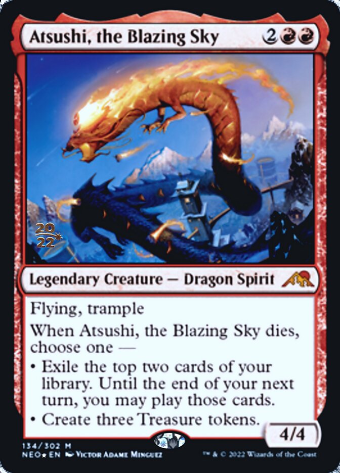 Atsushi, the Blazing Sky [Kamigawa: Neon Dynasty Prerelease Promos] | Clutch Gaming