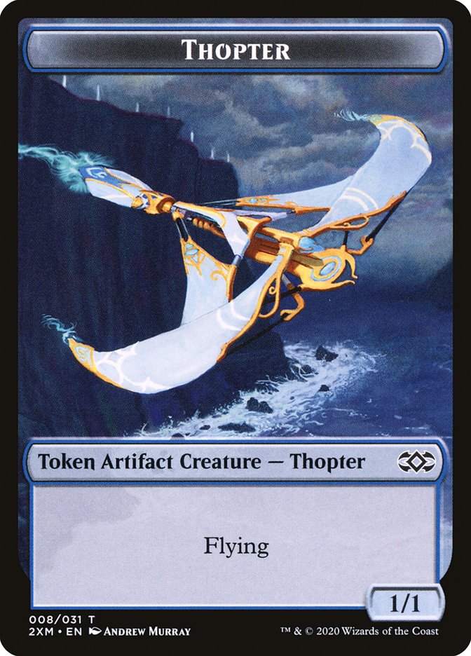 Golem // Thopter (008) Double-Sided Token [Double Masters Tokens] | Clutch Gaming