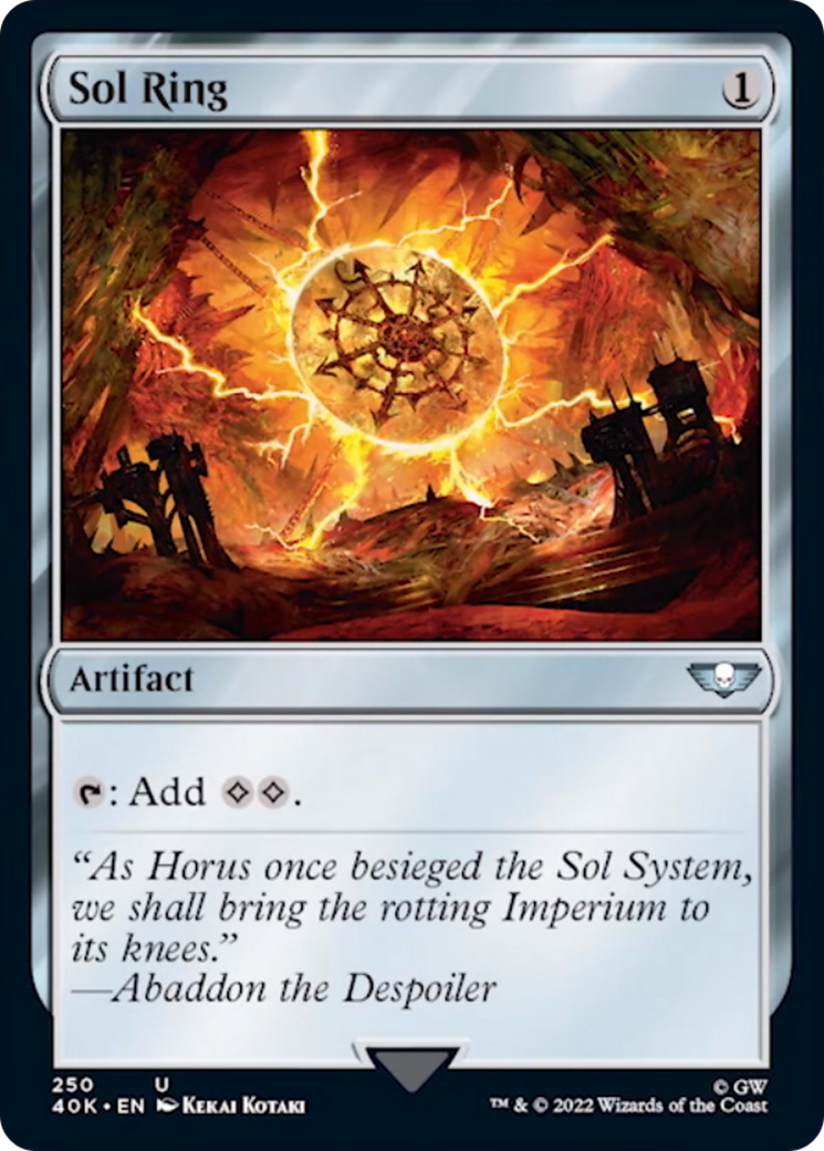 Sol Ring (250) (Surge Foil) [Warhammer 40,000] | Clutch Gaming