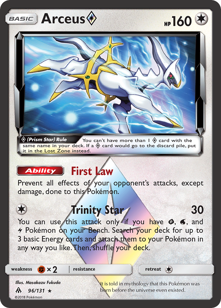 Arceus (96/131) (Prism Star) [Sun & Moon: Forbidden Light] | Clutch Gaming