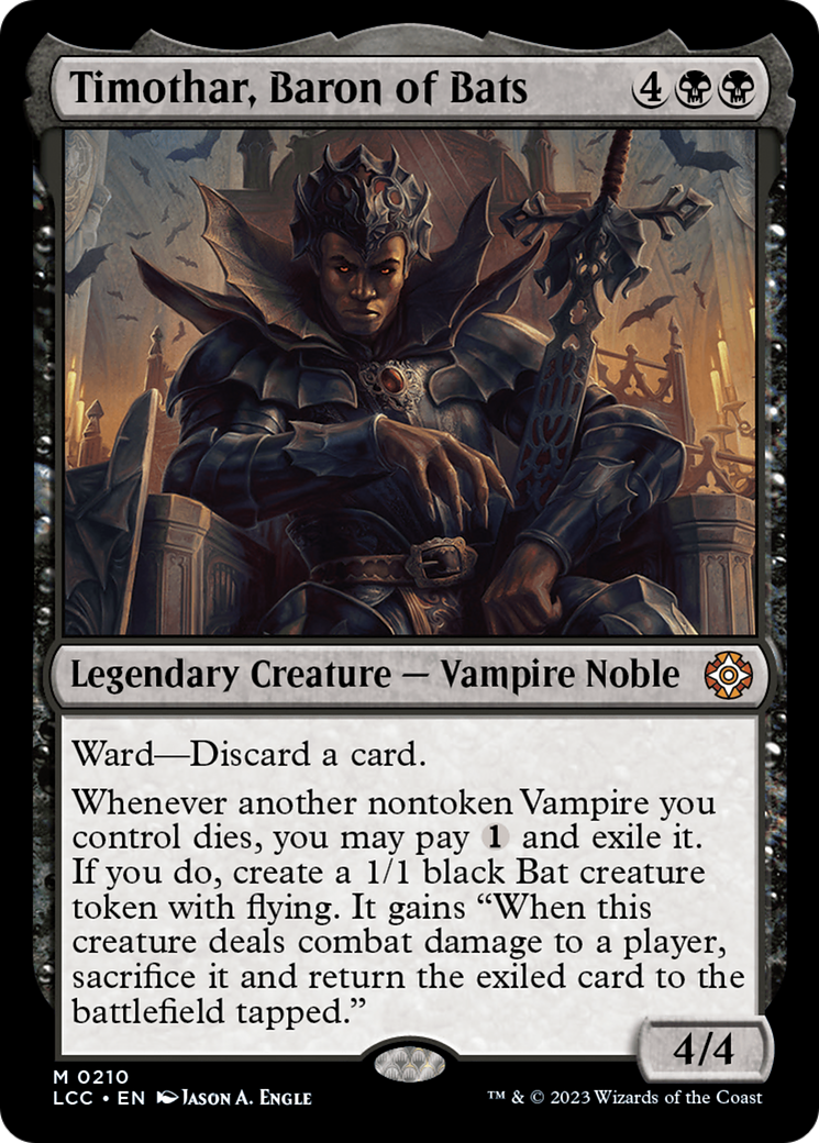 Timothar, Baron of Bats [The Lost Caverns of Ixalan Commander] | Clutch Gaming