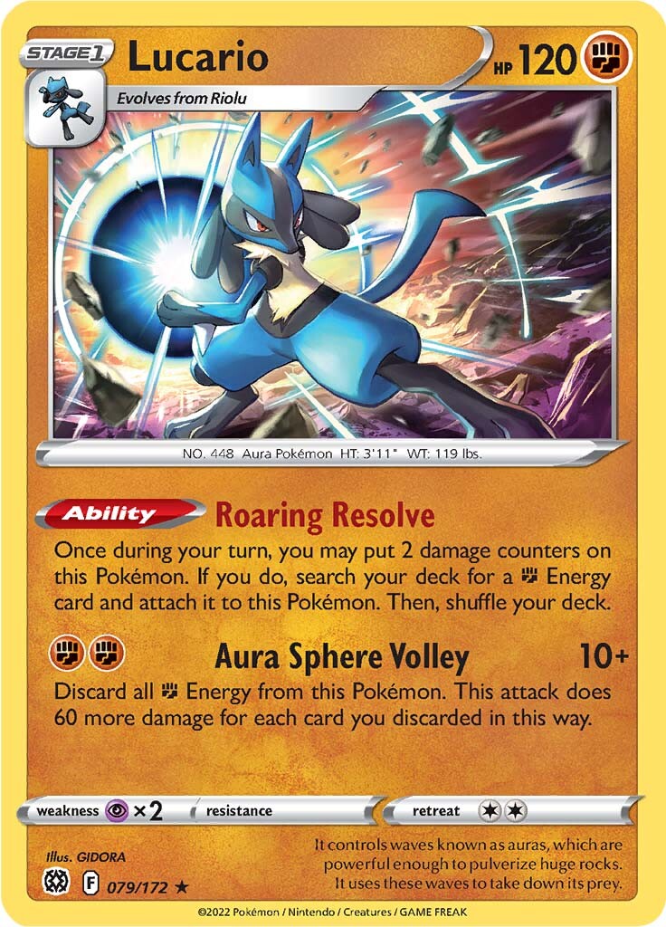 Lucario (079/172) (Theme Deck Exclusive) [Sword & Shield: Brilliant Stars] | Clutch Gaming