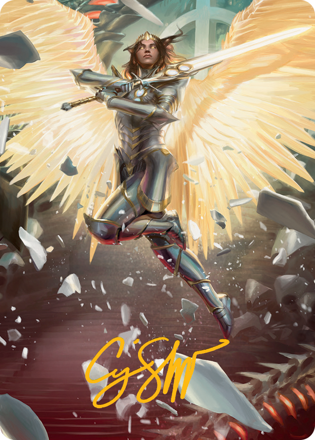 Archangel Elspeth Art Card (Gold-Stamped Signature) [March of the Machine Art Series] | Clutch Gaming