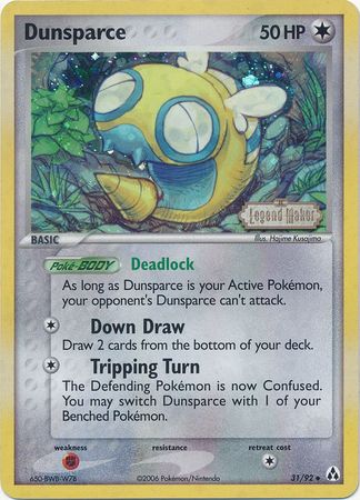 Dunsparce (31/92) (Stamped) [EX: Legend Maker] | Clutch Gaming