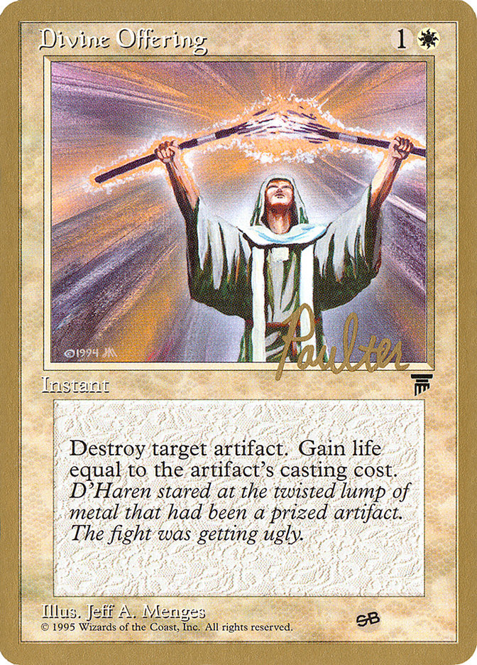 Divine Offering (Preston Poulter) (SB) [Pro Tour Collector Set] | Clutch Gaming