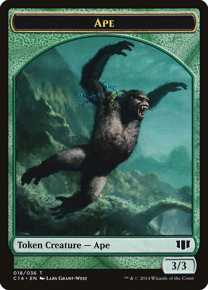 Ape // Zombie (011/036) Double-Sided Token [Commander 2014 Tokens] | Clutch Gaming