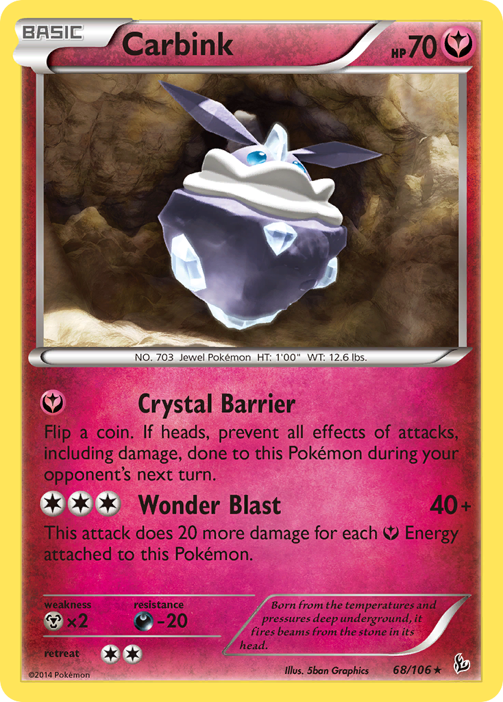 Carbink (68/106) (Theme Deck Exclusive) [XY: Flashfire] | Clutch Gaming