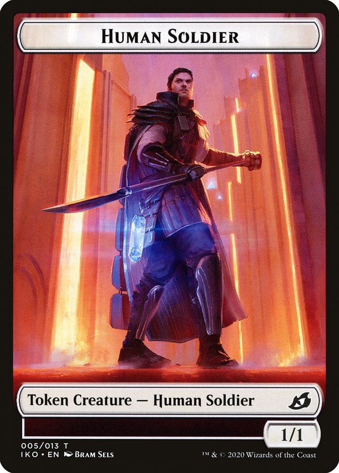 Human Soldier Token (005/013) [Ikoria: Lair of Behemoths Tokens] | Clutch Gaming