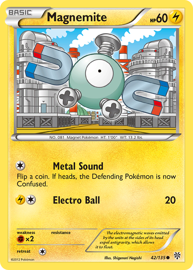 Magnemite (42/135) [Black & White: Plasma Storm] | Clutch Gaming