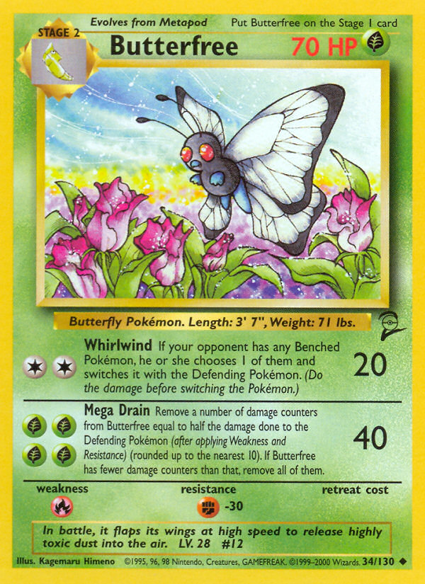 Butterfree (34/130) [Base Set 2] | Clutch Gaming