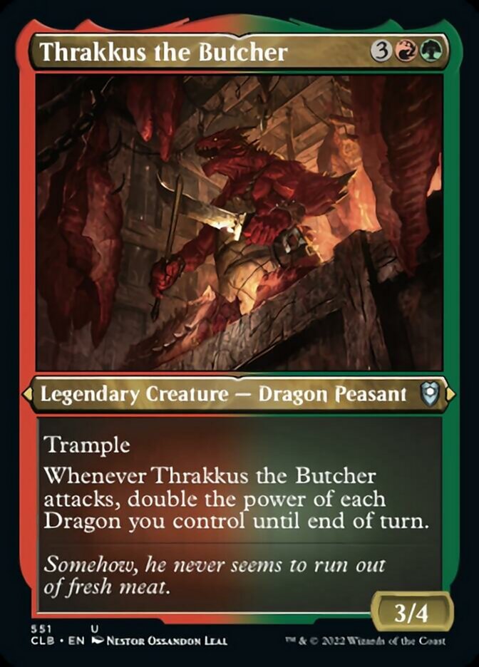Thrakkus the Butcher (Foil Etched) [Commander Legends: Battle for Baldur's Gate] | Clutch Gaming